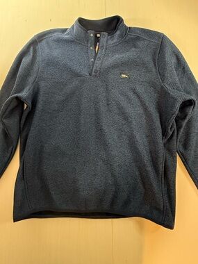Eddie Bauer Dark Navy Quarter-Snap Fleece Pullover